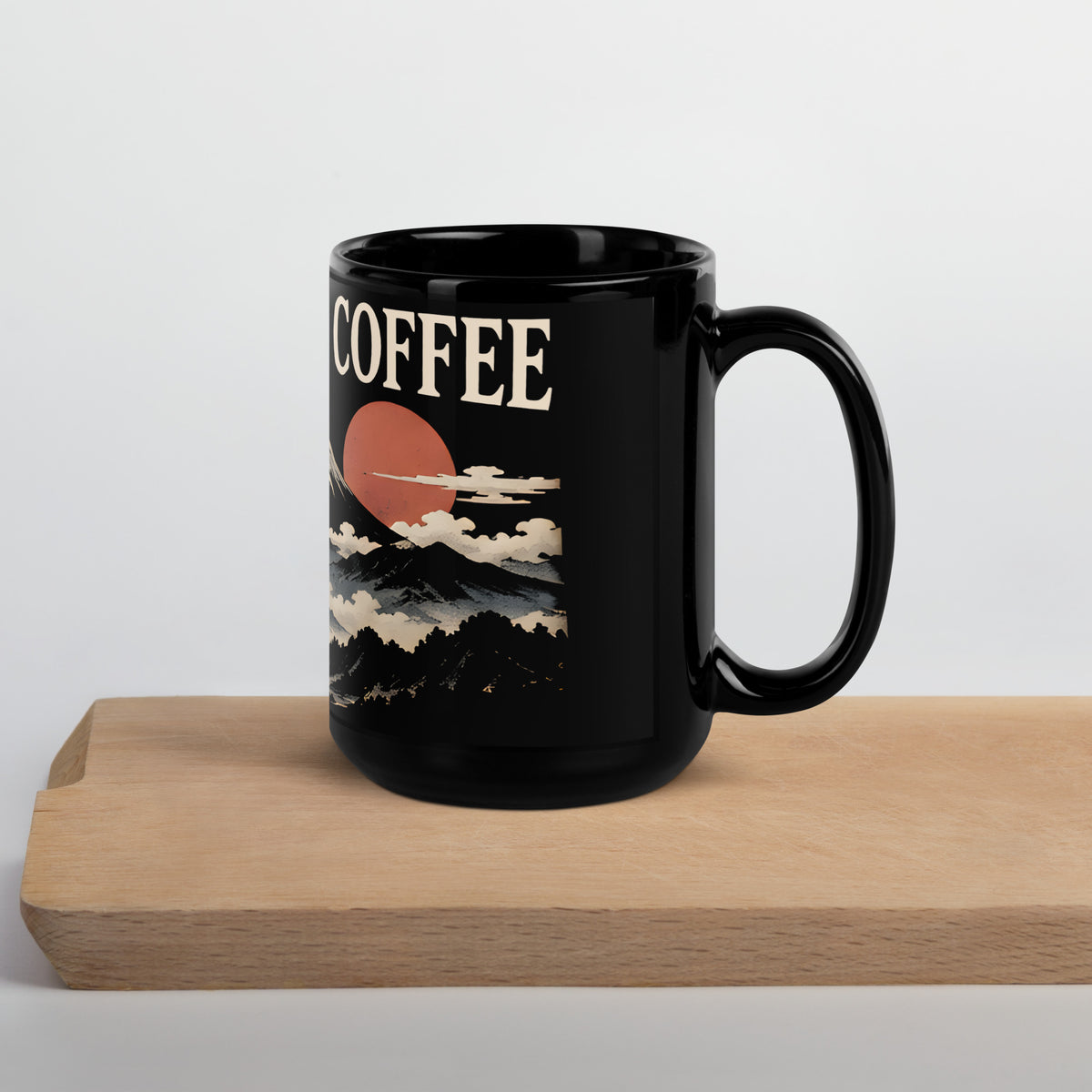 The Submission Coffee Mug, 15 oz, black, handle on the right